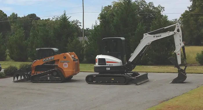 skid steer and excavator for hire